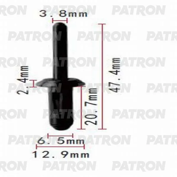 Заклепка GM применяемость: заклёпка пластиковая, универсаль PATRON P370632