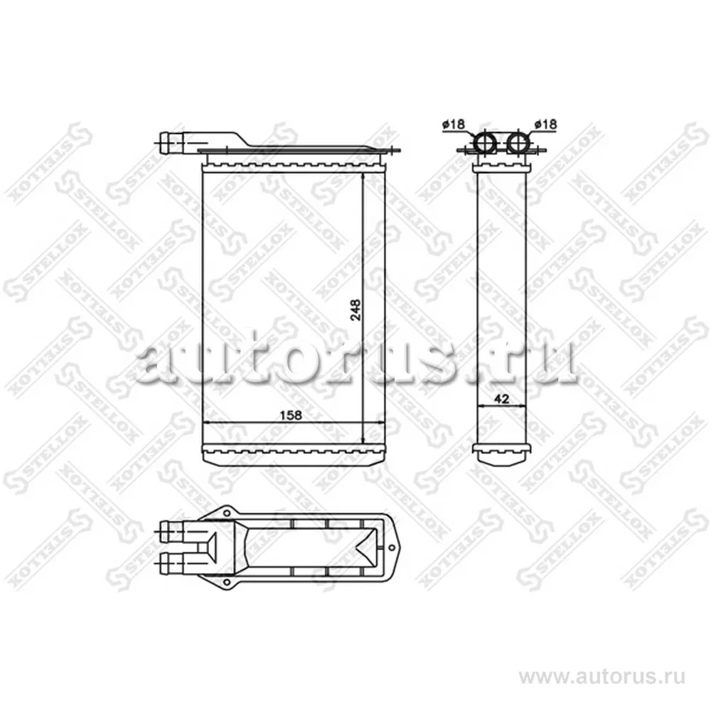 Радиатор печки ВАЗ 2108-21099/2113-2115 STELLOX 10-35126-SX
