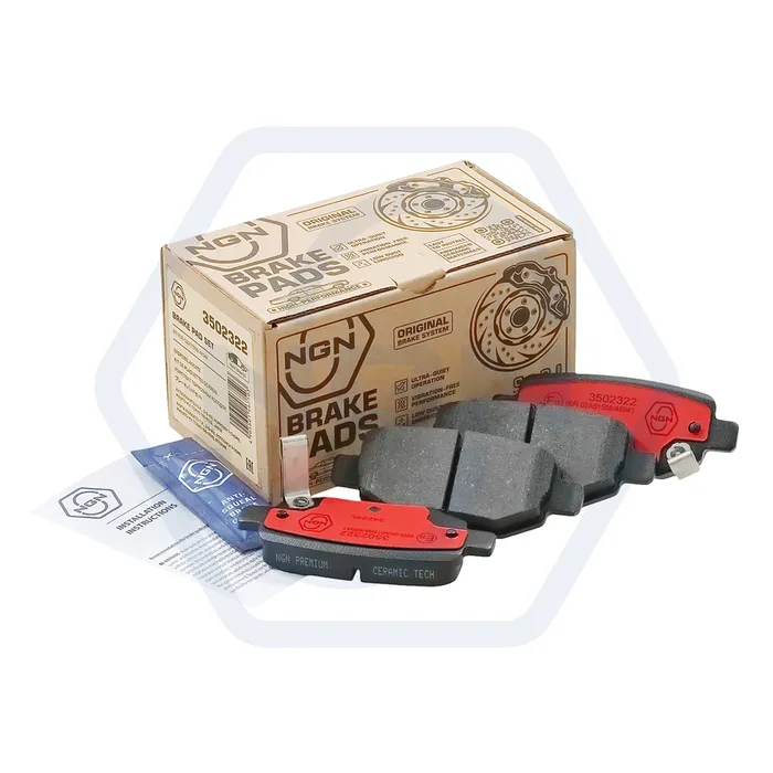 Колодки тормозные керамические, задние CHERY Tiggo 3 14-20 / Tiggo 4 17> / Tiggo 8 18> / NGN 3502322