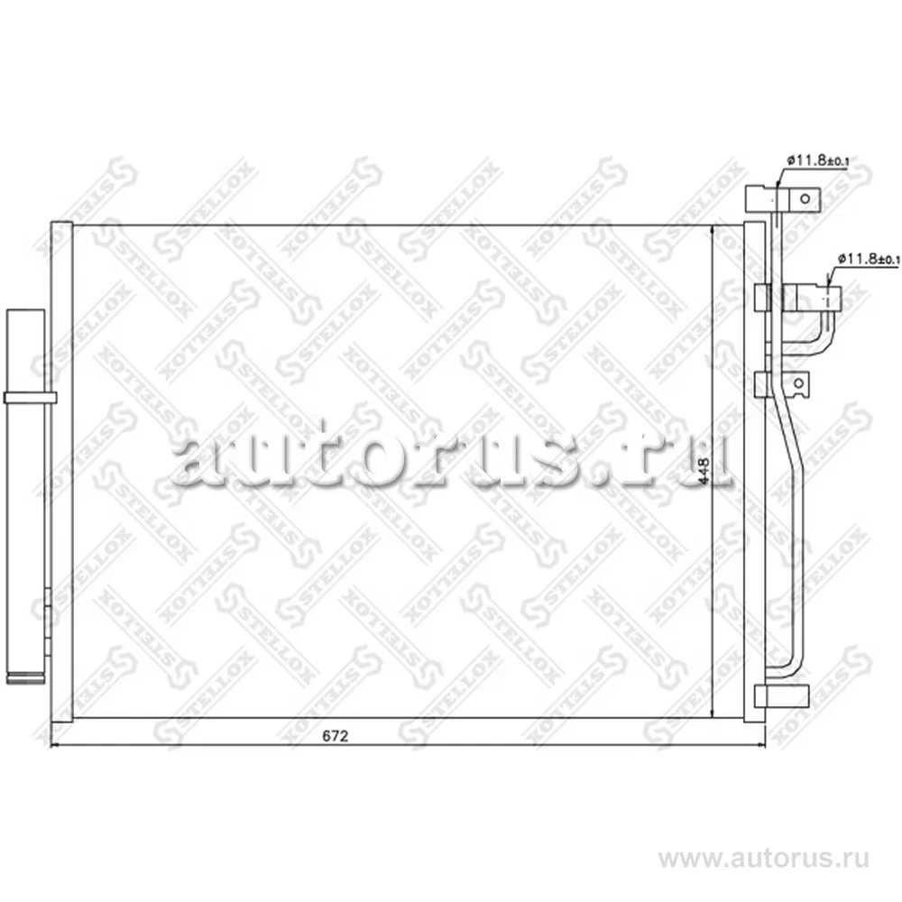 Радиатор кондиционера Opel Antara, Chevrolet Captiva 2.4/3.2 06> STELLOX 10-45380-SX