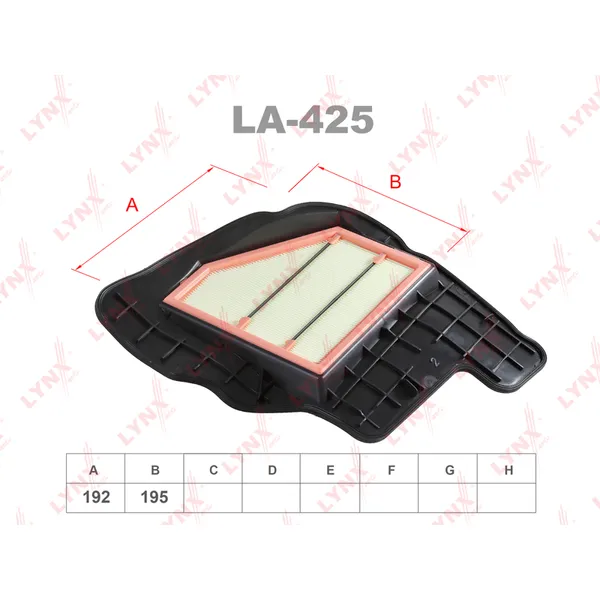 Фильтр воздушный LYNXauto LA-425