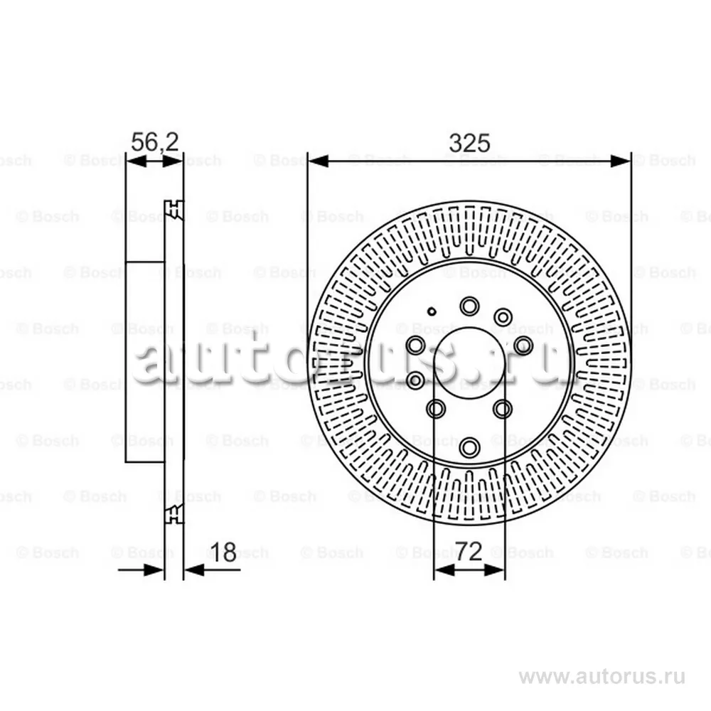 Диск тормозной CX-7, CX-9 BOSCH 0986479C30