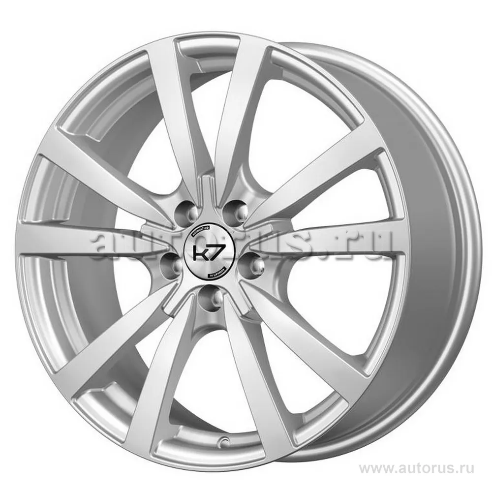Диск литой R17 7J 5x114.3/67.1 ET45 K7 к107 Посейдон Серебро z0116