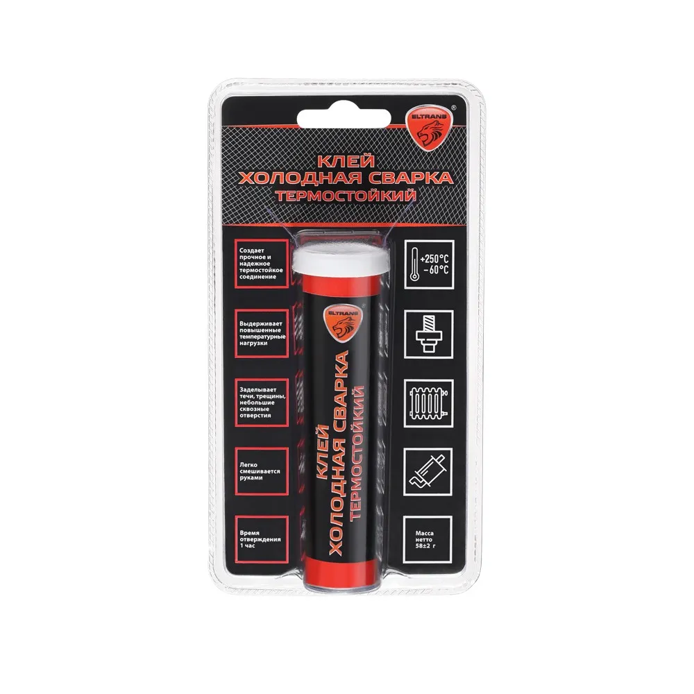 Холодная сварка ЭлТранс термостойкий (блистер) ELTRANS EL121301