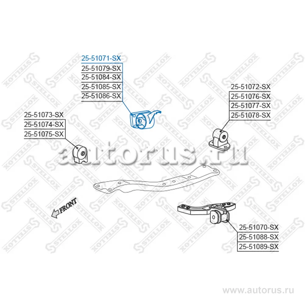 Подушка ДВС п.Hyundai Sonata 1.8 94-98 STELLOX 2551071_SX