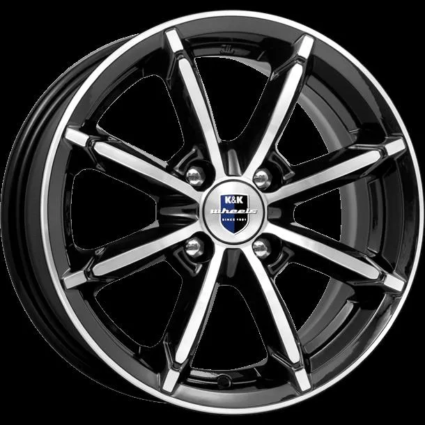 Диск литой R14 6J 4x100/67.1 ET40 КИК Sportline алмаз черный 13599