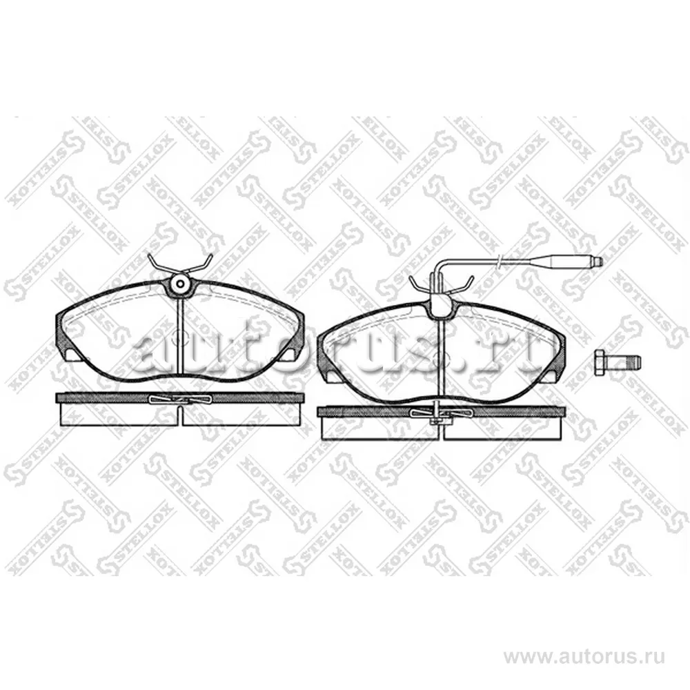 Колодки дисковые п. с антискр. пл. Fiat Ducato, Peugeot Boxer 1.9D STELLOX 497 002B-SX