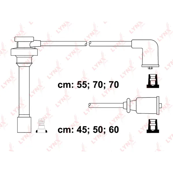 Провода высоковольтные MITSUBISHI Pajero II/Montero 3.06 (G72) LYNXauto SPE5520