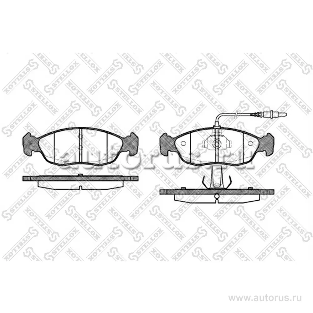 Колодки дисковые п. с антискрип. пластинами Peugeot 306 1.1i-1.9D/ STELLOX 472 002B-SX