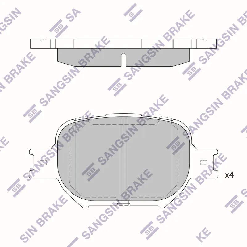 Колодки тормозные TOYOTA CELICA COROLLA 1.8-2.0D 99- передние HI-Q SP1272