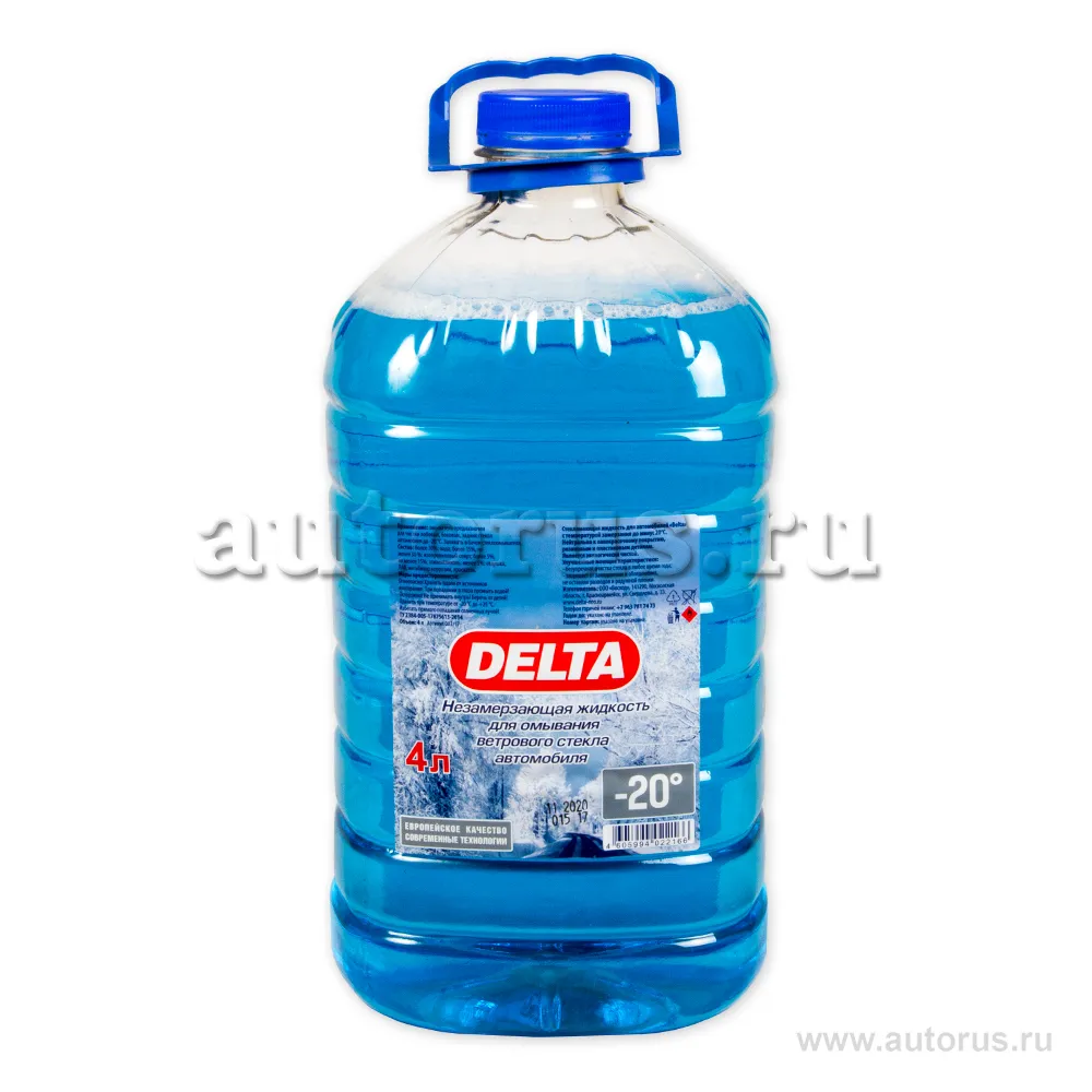 Жидкость омывателя незамерзающая -20C DELTA-NEO ПЭТ готовая 4 л 00-000001551