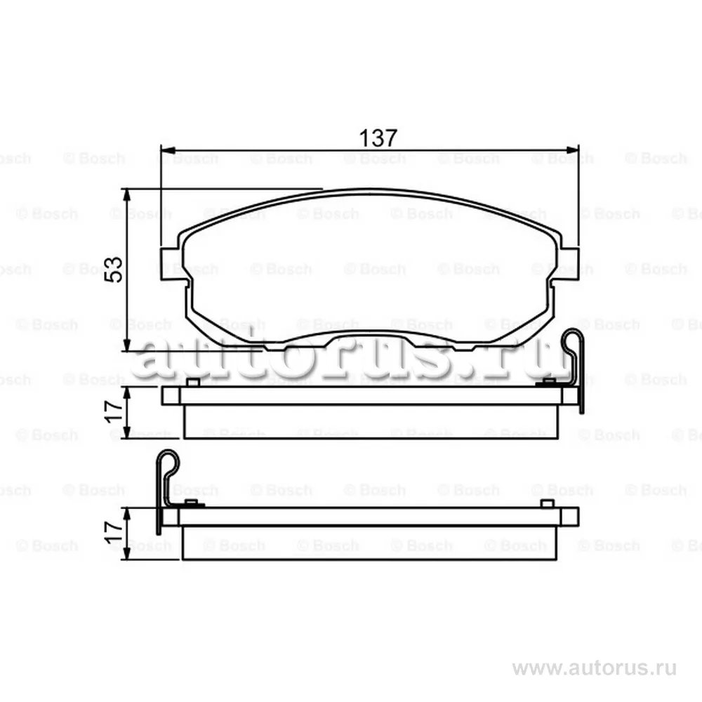 Колодки тормозные передние JUKE/MAXIMA/TEANA/TIIDA/ SX4 BOSCH 0986494277