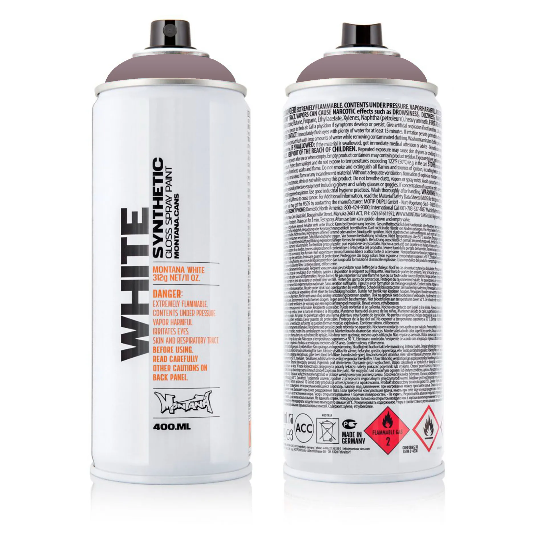 Краска WHITE пепельно-сиреневая MONTANA CANS 4020 WHT