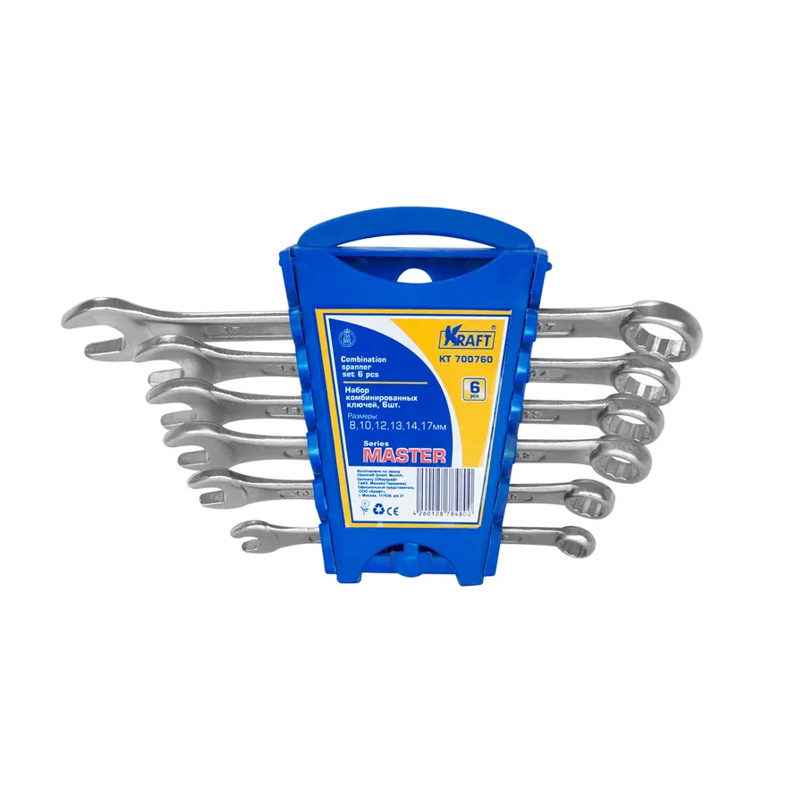 Ключ комбинированный, набор 6 шт KRAFT Master KT 700760