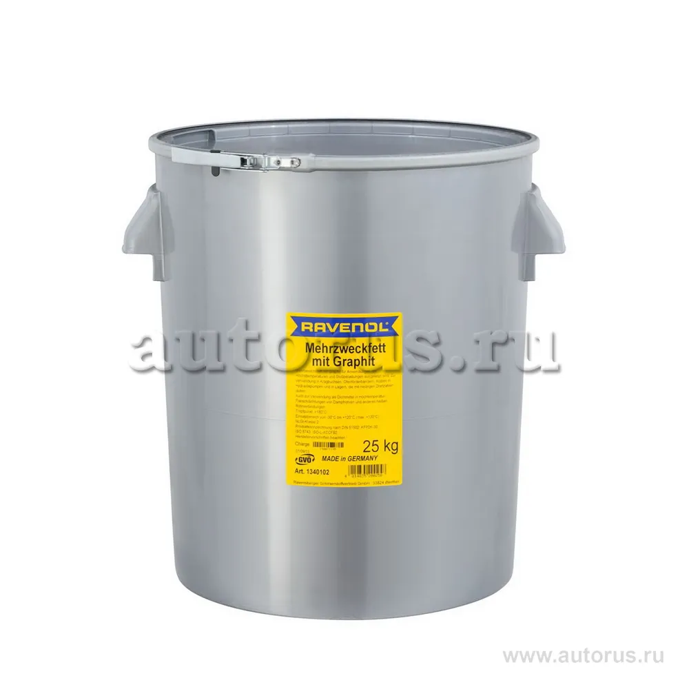 Смазка пластичная с графитом RAVENOL Mehrzweckfett m. Graphit 25 кг Ravenol 1340102-025