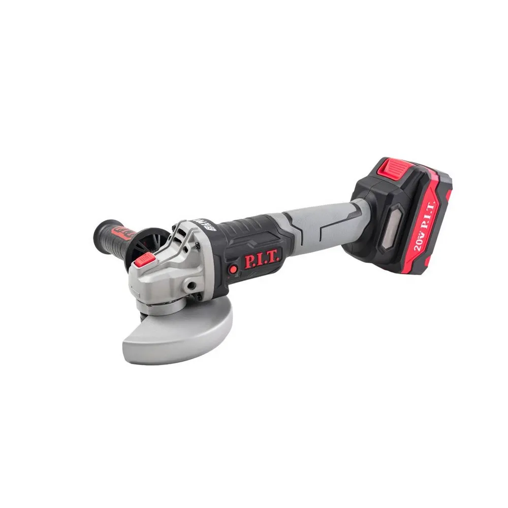 Машина шлифовальная, угловая, аккумуляторная, бесщеточная, 20 В, 125 мм, 7000 об/мин, 1 акб Li-Ion 4 Ач, ЗУ 3А, кейс PIT PWS20H-125A/1