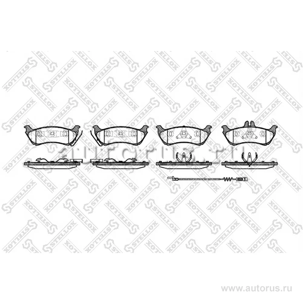 Колодки дисковые з. MB W163 2.3/3.2/2.7 STELLOX 709011BL_SX