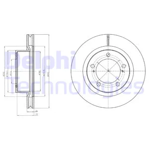 Диск тормозной передний TOYOTA LAND CRUSER 200 2007-> /VENT D=340MM DELPHI BG9067