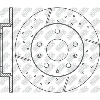 Диск тормозной задний перфорированный MAZDA 6 02-08 NIBK RN1208DSET