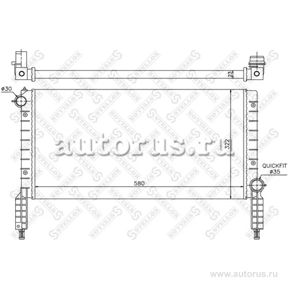 Радиатор Fiat Doblo 1.2-1.6 01 STELLOX 1025715_SX