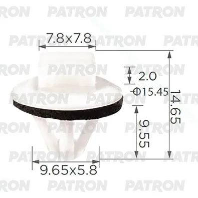 Клипса пластмассовая Toyota, GM, Lexus, Nissan, Pontiacприменяемость: к PATRON P37-3554