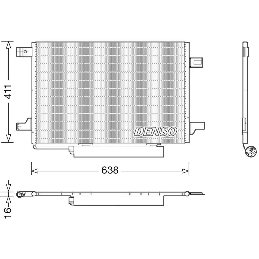 Радиатор кондиционера MB W169/W245 DENSO DCN17004