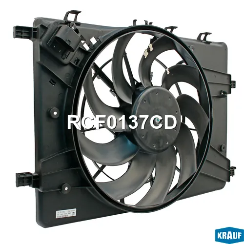 Вентилятор охлаждения с кожухом и резистором KRAUF RCF0137CD