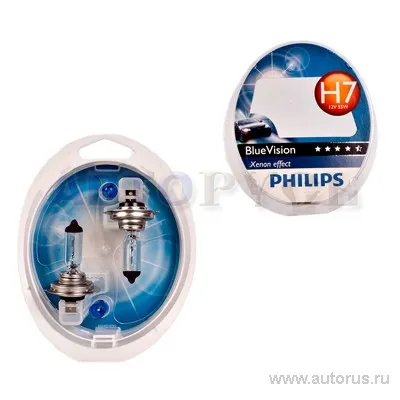 Лампа 12V H7+W5W 5W PHILIPS Blue Vision 2 шт. DUOBOX 12972BVSM
