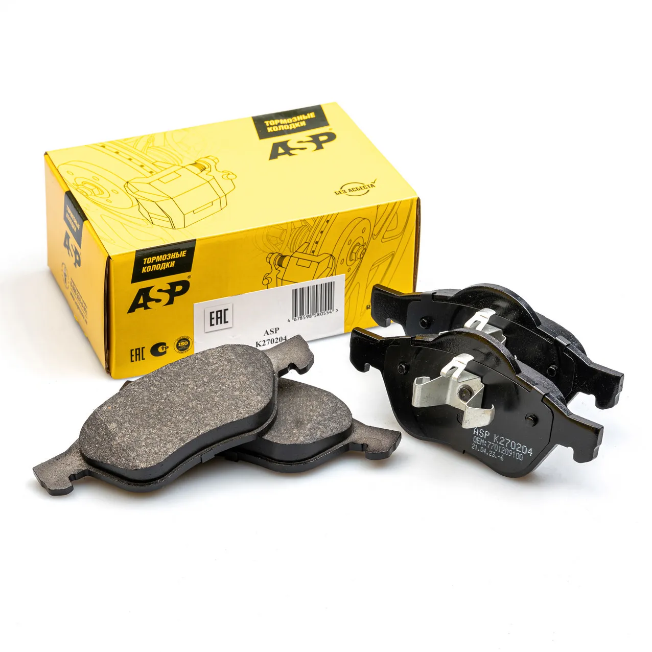 Колодки тормозные передние Renault Clio/Megane/Scenic ASP K270204
