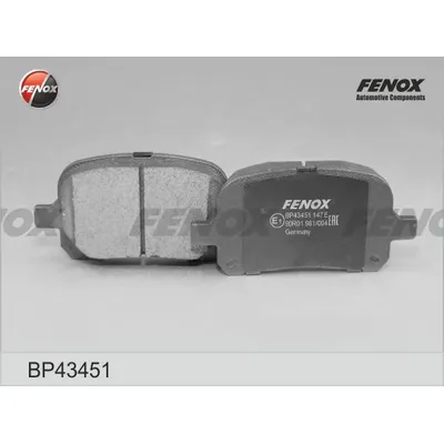 Колодки тормозные дисковые TOYOTA CAMRY, SOLARA 2.2I-3.0I, 96-04, AKEBONO ПЕР FENOX BP43451