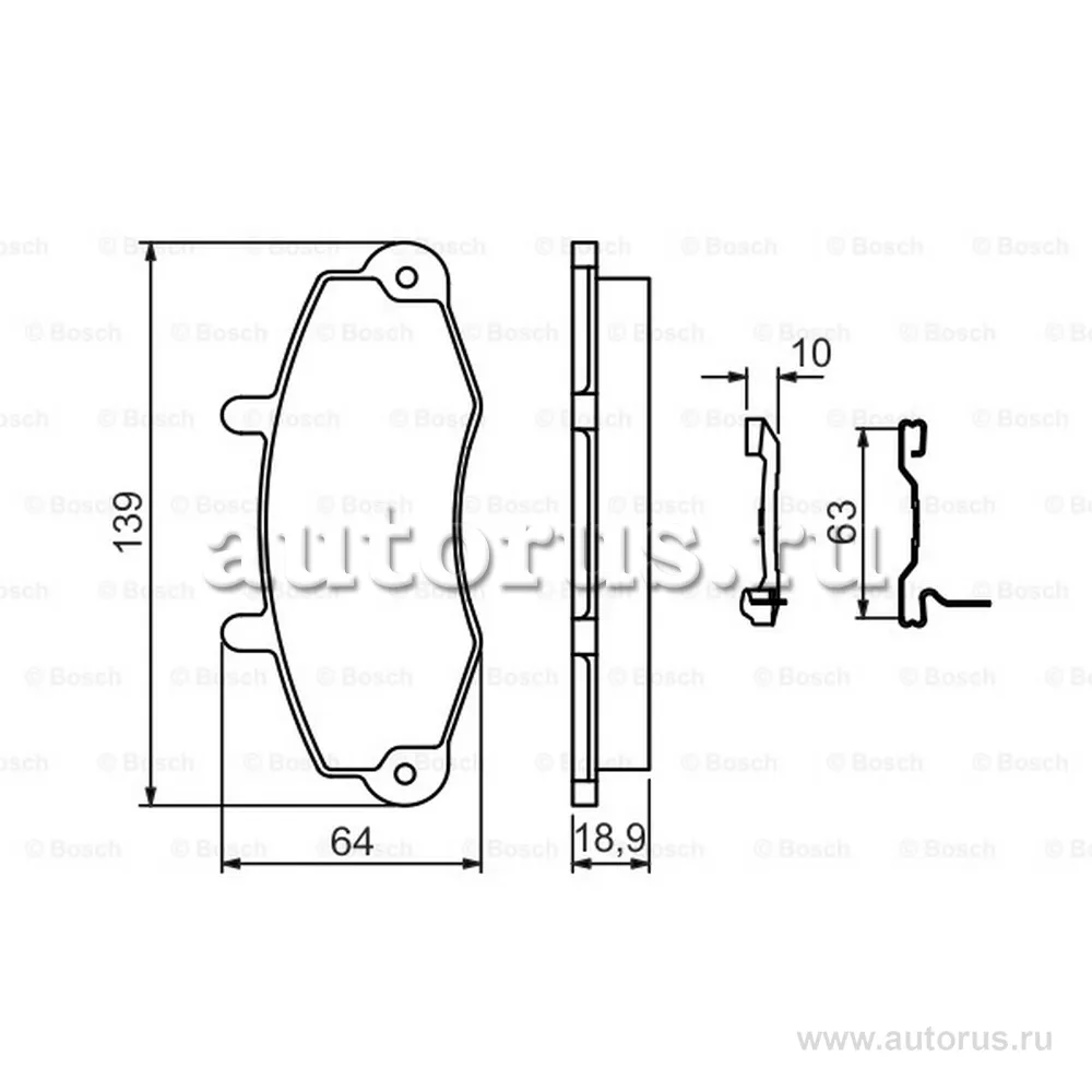 Колодки тормозные передние BOSCH 0 986 494 292