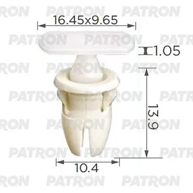 Клипса пластмассовая комплект втулка + клипса Зажим пластиковый Mercede PATRON P37-3927