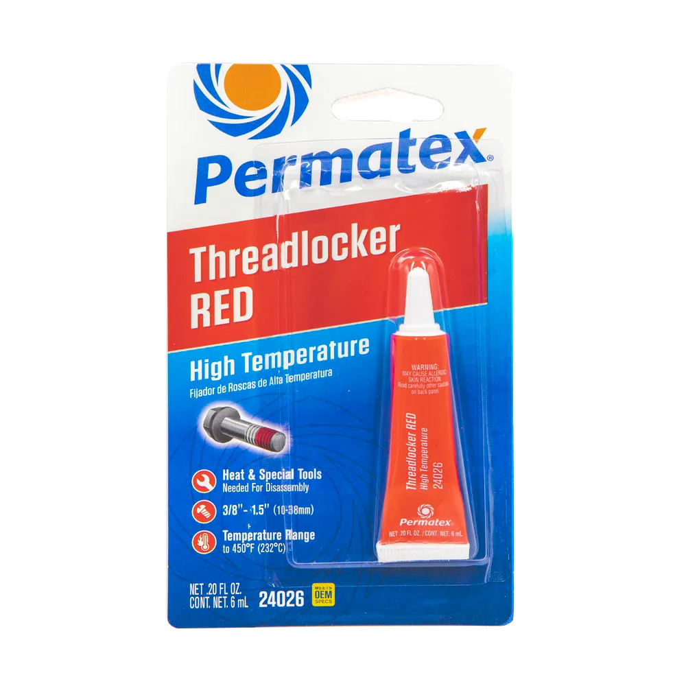 Фиксатор резьбы термостойкий сильной фиксации красный PERMATEX, 6гр Permatex 24026