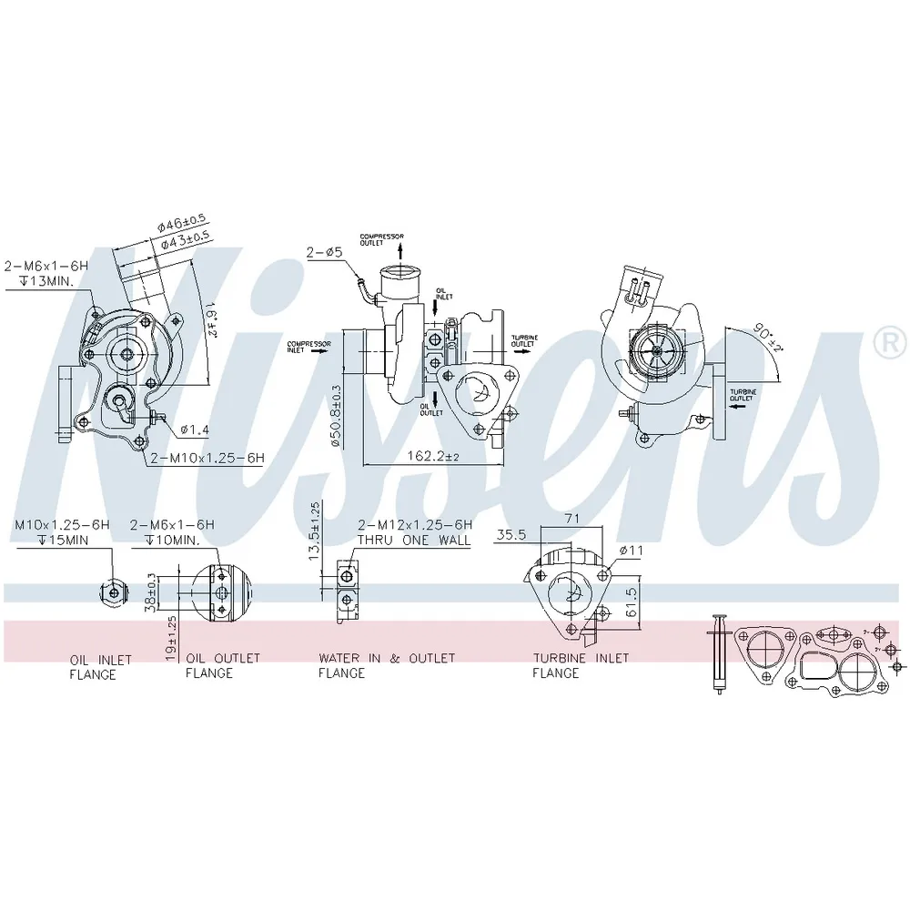 Турбокомпрессор MITSUBISHI PAJERO SPORT 98- NISSENS 93065