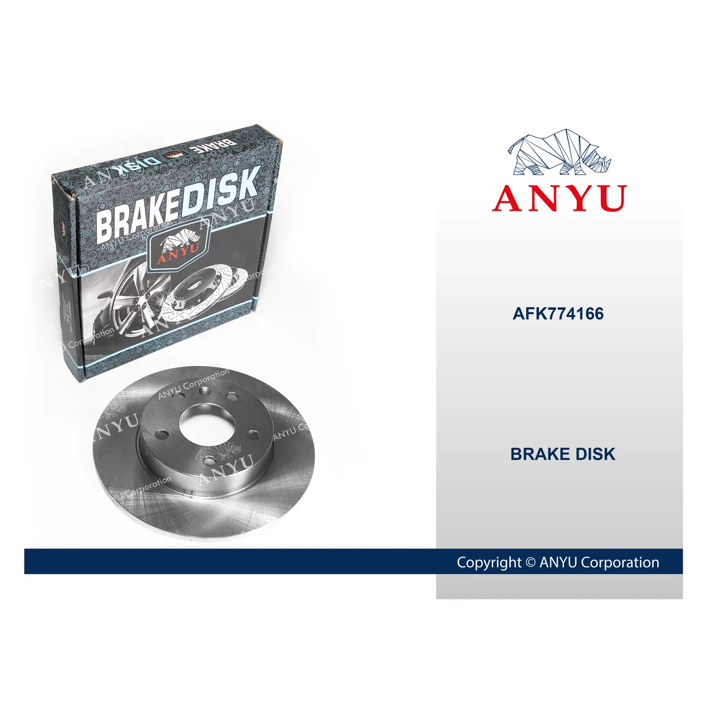 Диск тормозной задний ANYU AFK774166