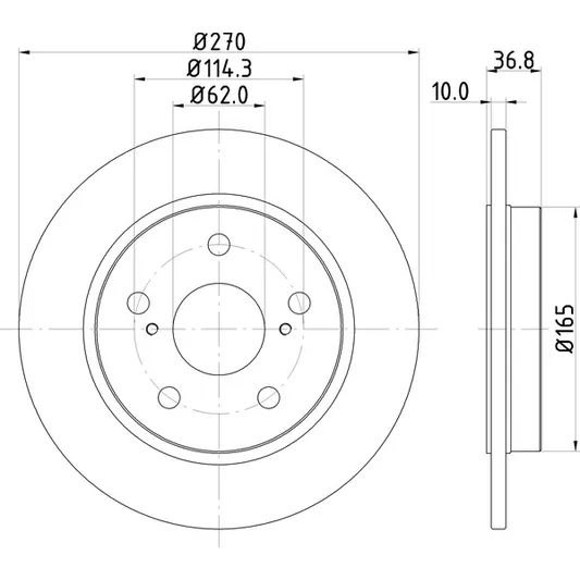 Диск тормозной задний NISSHINBO ND1007K