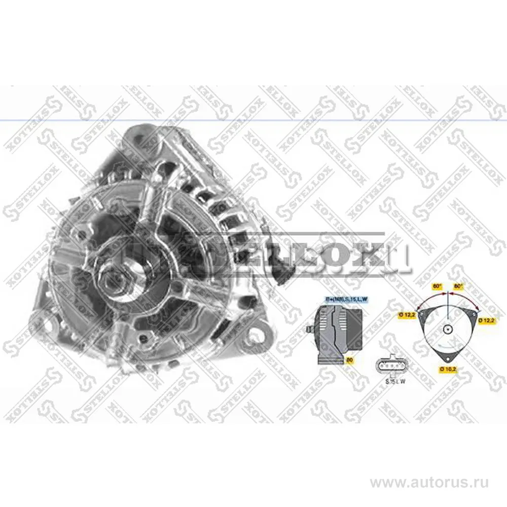 Генератор 28V 90A с регулятором BOSCH MAN F2000 D2866LF34/D2876LF0 STELLOX 88-02305-SX