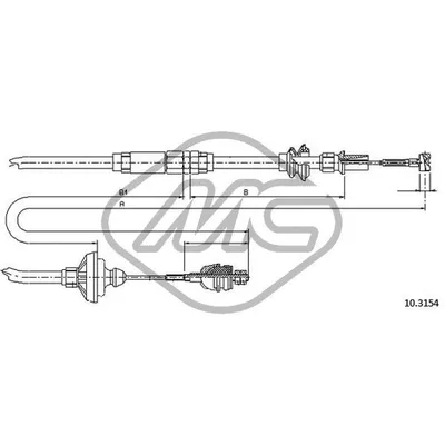 Трос сцепления SEAT CORDOBA 1,6-1,8 TDS 90CV MANUAL Metalcaucho 83231