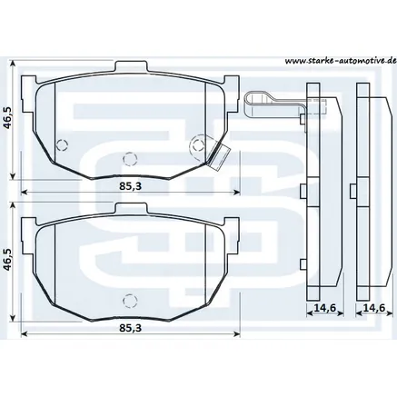 Колодки тормозные зад. HYUNDAI ELANTRA (XD) / LANTRA I-II STARKE 178-531