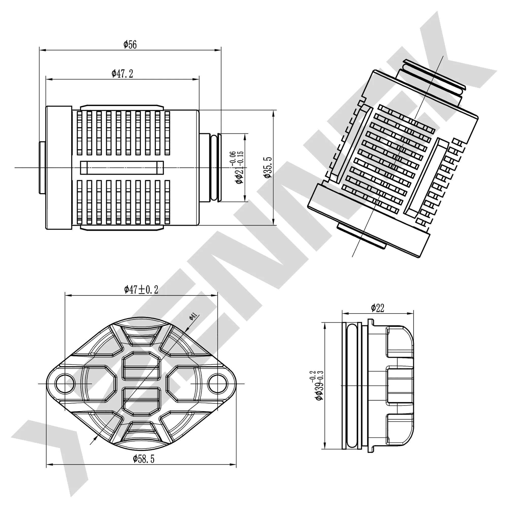 Фильтр муфты HALDEX FORD KUGA I 08-12, VOLVO XC90 02-15, XC70 07-16, XC60 08-17 ZENNEK DFH0008