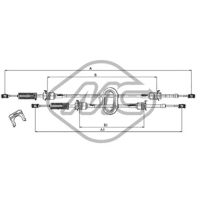 Трос кпп INTERSTAR ALL Metalcaucho 82427