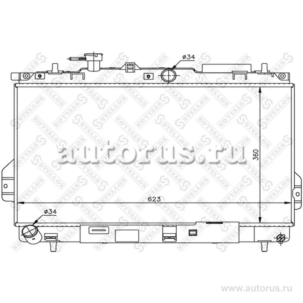 Радиатор системы охлаждения МКПП Hyundai Matrix 1.6/1.8 01> STELLOX 10-26596-SX