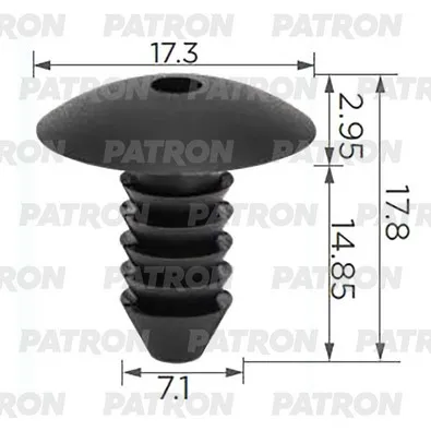 Клипса пластмассовая FIAT/ALFA/LANCIA , VOLVO ПИСТОН ОБШИВКИ PATRON P37-3858