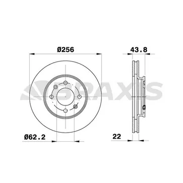 Диск тормозной BRAXIS AE0772