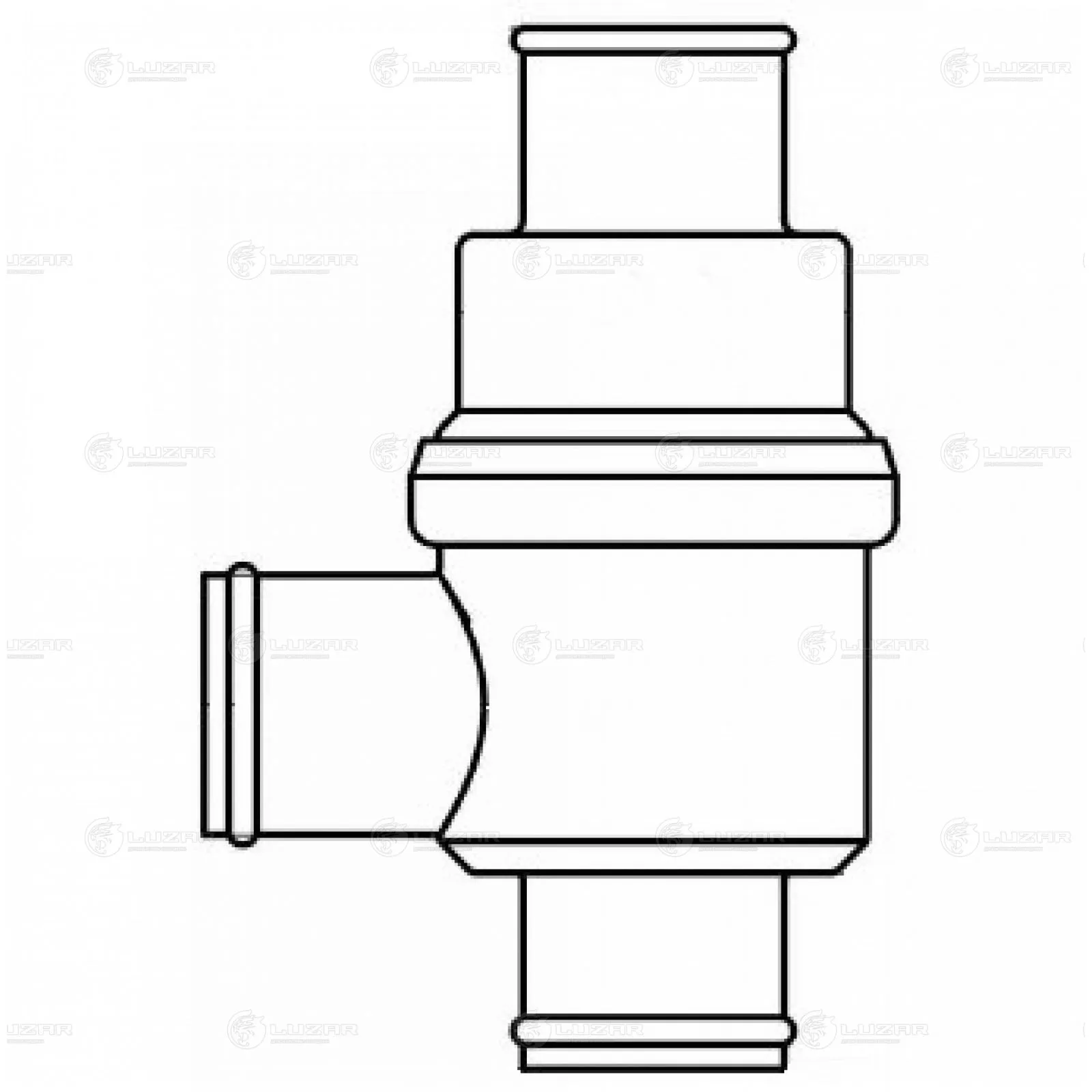 Термостат для а/м ZAZ-Daewoo Sens (02-) 1.1/1.3 (алюм. корп.; обрез. клап.) (зимний 92°С) LUZAR LT 0402