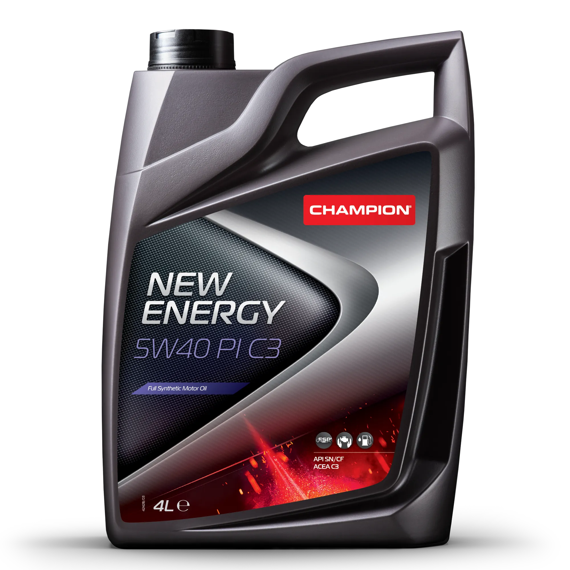 Масло моторное синтетическое 4л - NEW ENERGY 5W40 PI C3 (C3-12, SN/CF, LONGLIFE-04, WSS-M2C917-A, de CHAMPION OIL 8203213
