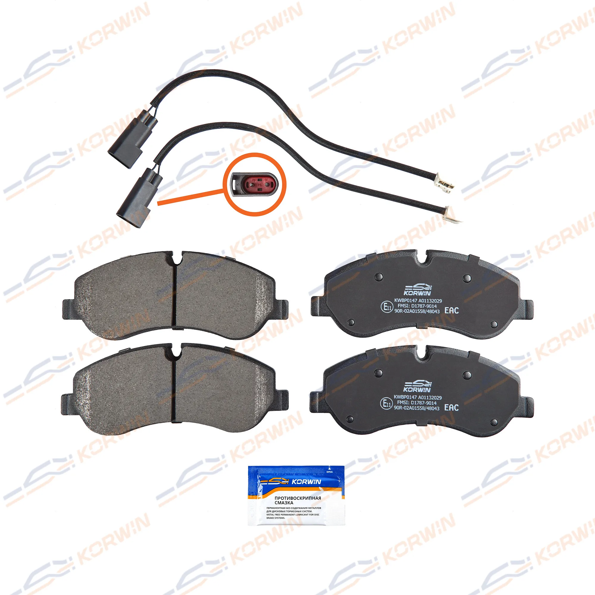 Колодки тормозные перед. Ford Tourneo Custom 12-/Transit (V363) 13- KORWIN KWBP0147