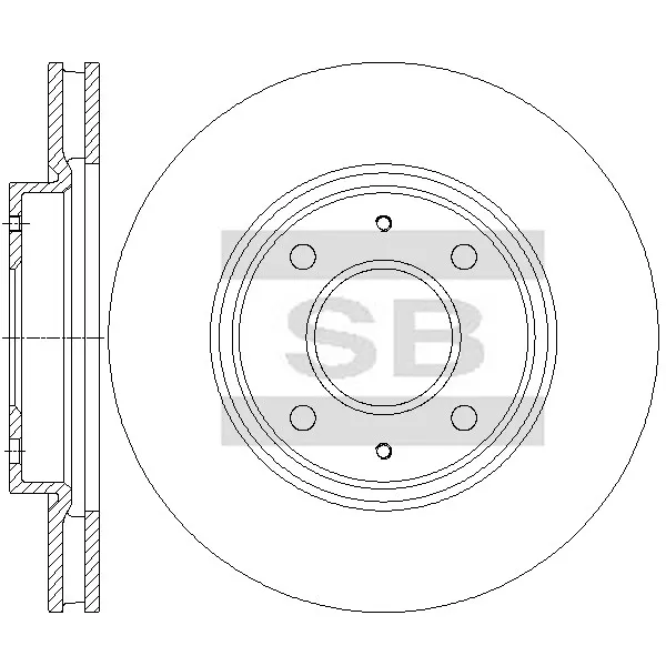 Диск тормозной MITSUBISHI GALANT VI 9604/LANCER 03 передний вент. SANGSIN BRAKE SD4337