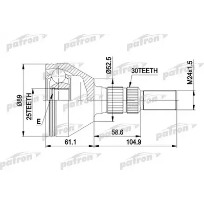ШРУС наружн к-кт FIAT: CROMA 05 -, OPEL: SIGNUM 03 -, V PATRON PCV1420
