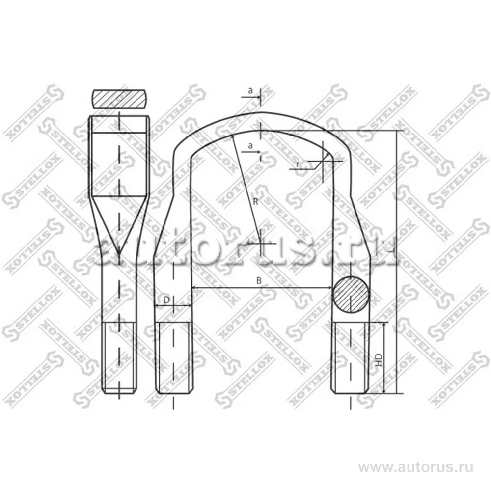 Стремянка 103xM24x2x535-П Iveco EuroTrakker Cursor STELLOX 84-64214-SX